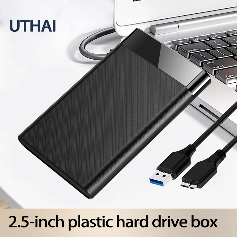 UTHAI Q5 casing hard drive portabel USB 2.5 3 inci cocok untuk laptop solid/hard drive mekanis, mendukung antarmuka SATA