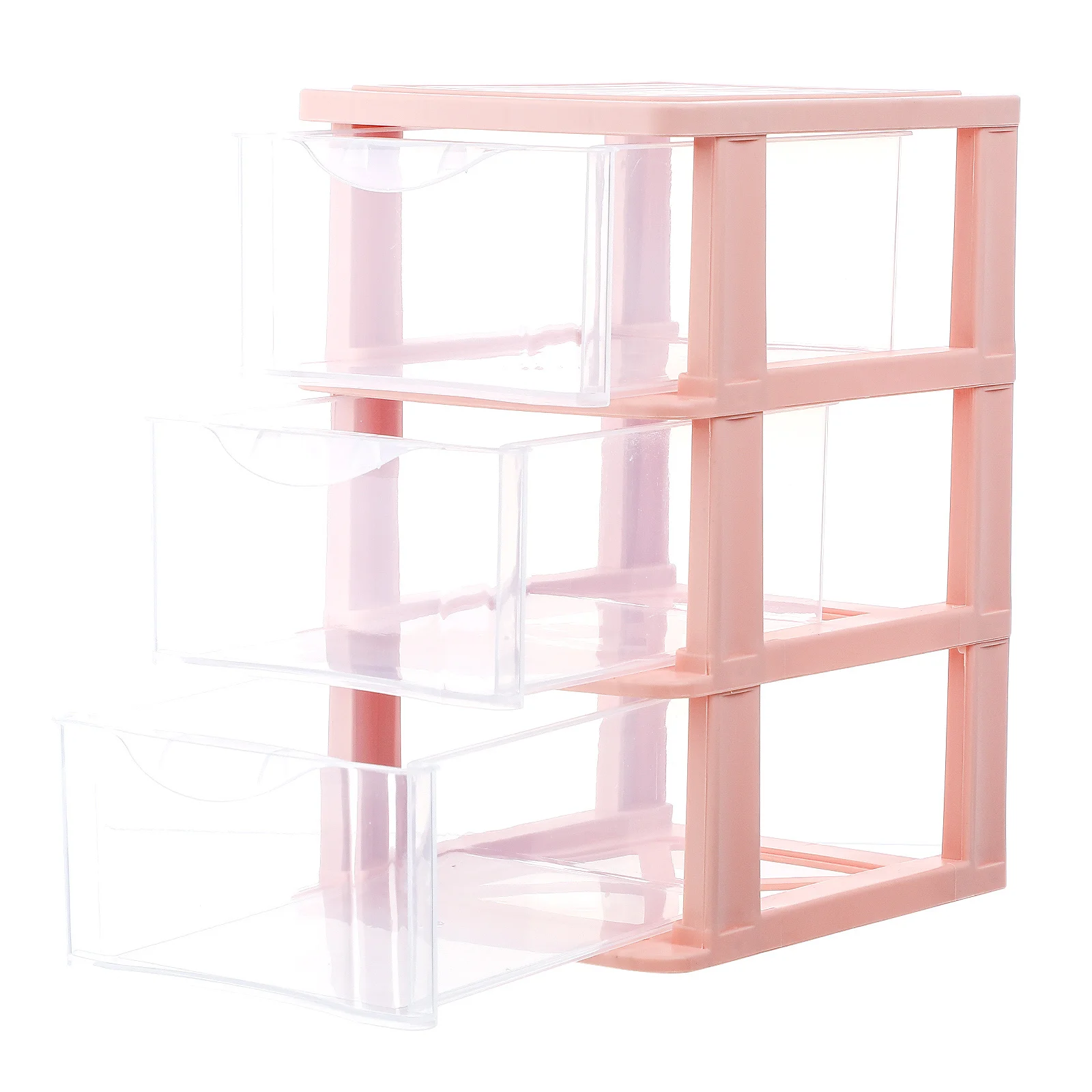 

Desktop Storage Organizer Makeup Plastic Bin with Drawers Boite Rangement Transparente Container