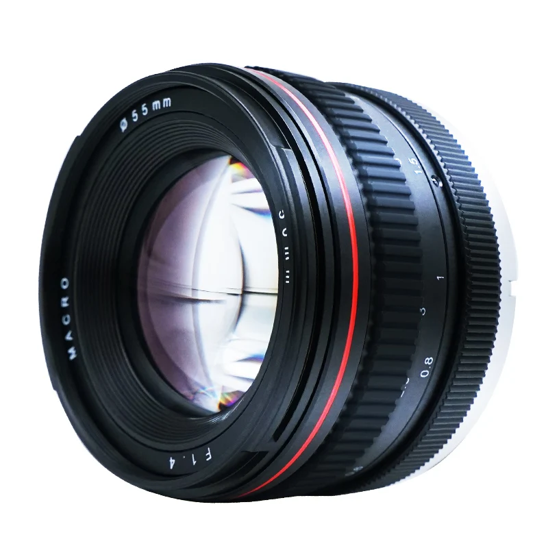 50mm F1.4 fixed focus prime lens for Canon and Nikon camera