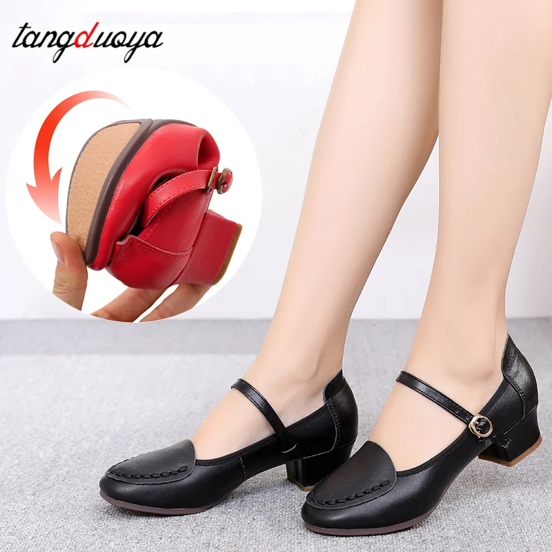 Women's sneaker Genuine leather cowhide breathable soft-soled dance shoes elegant women's shoes Ballroom dancing shoes for woman