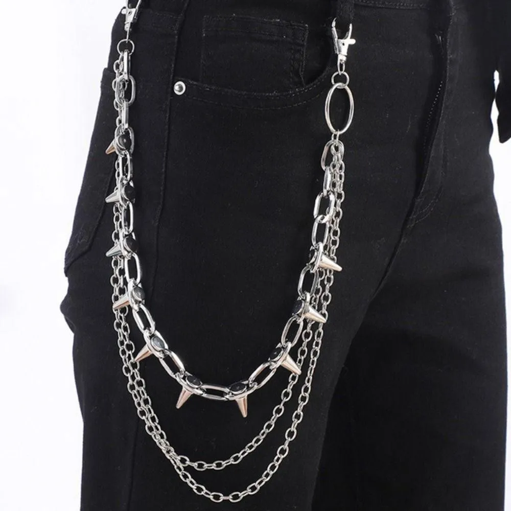 Unisex Hip Hop Punk Rock Metal Waist Chain Pants Key Ring Trousers Chain Wallet Accessory Jeans Jewelry Gift for Men And Women view 3