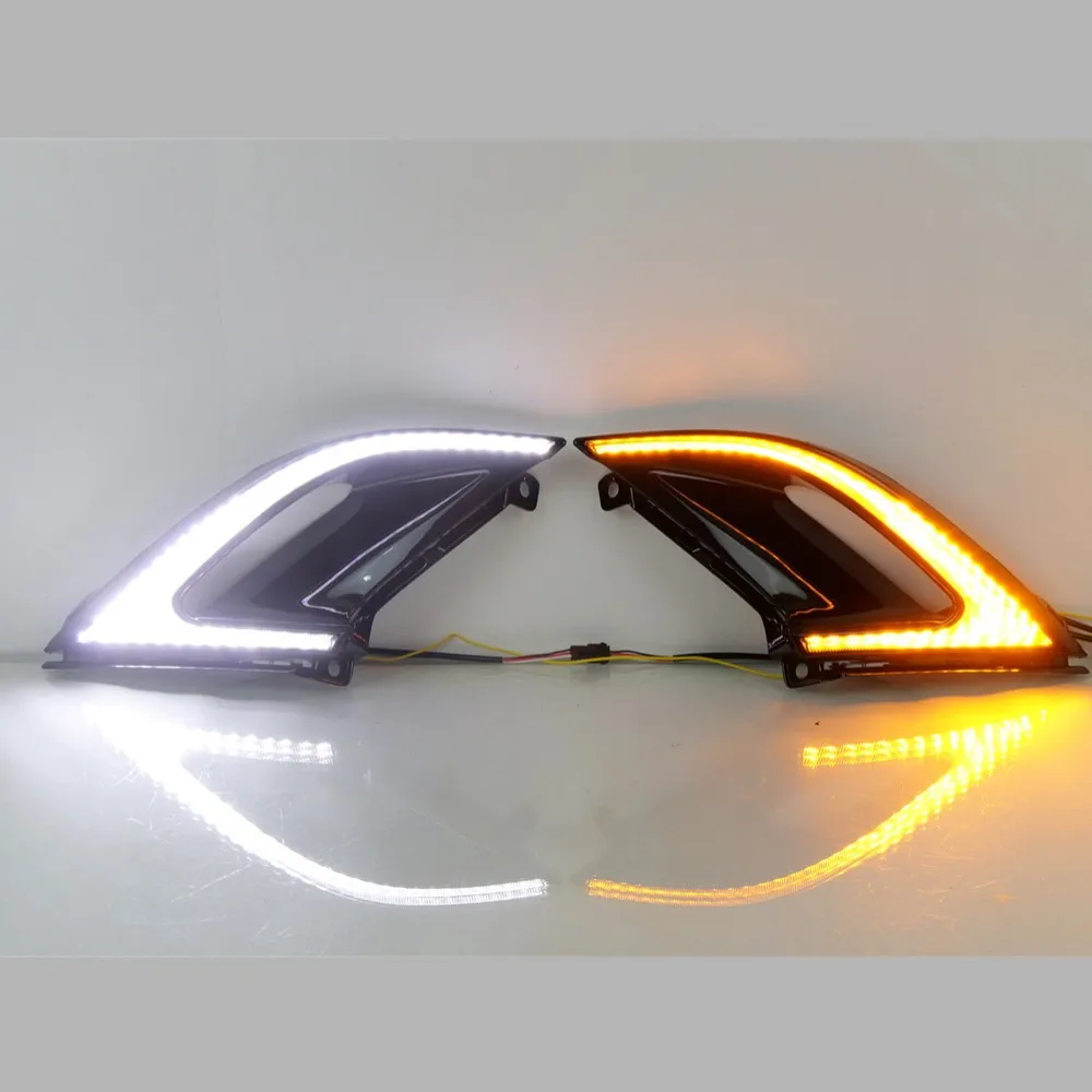 

Дневные ходовые огни July King, совместимые с Honda Accord 2023+, 6000K LED DRL + последовательные желтые поворотники, функция Start Scan