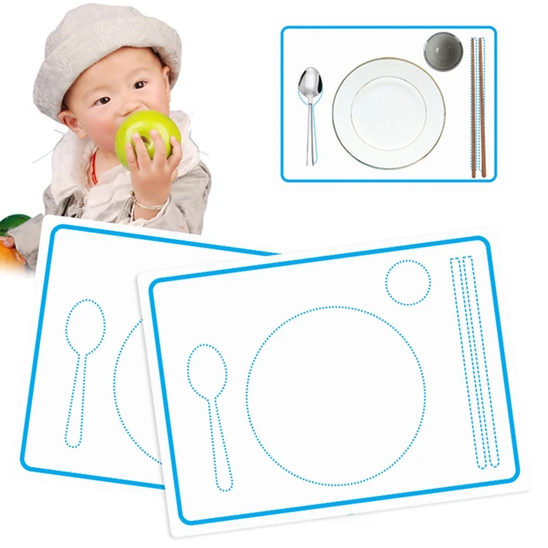 Talheres Cognição Aprendizagem Brinquedo Interativo Silicone Placemat Bebê Crianças Presente