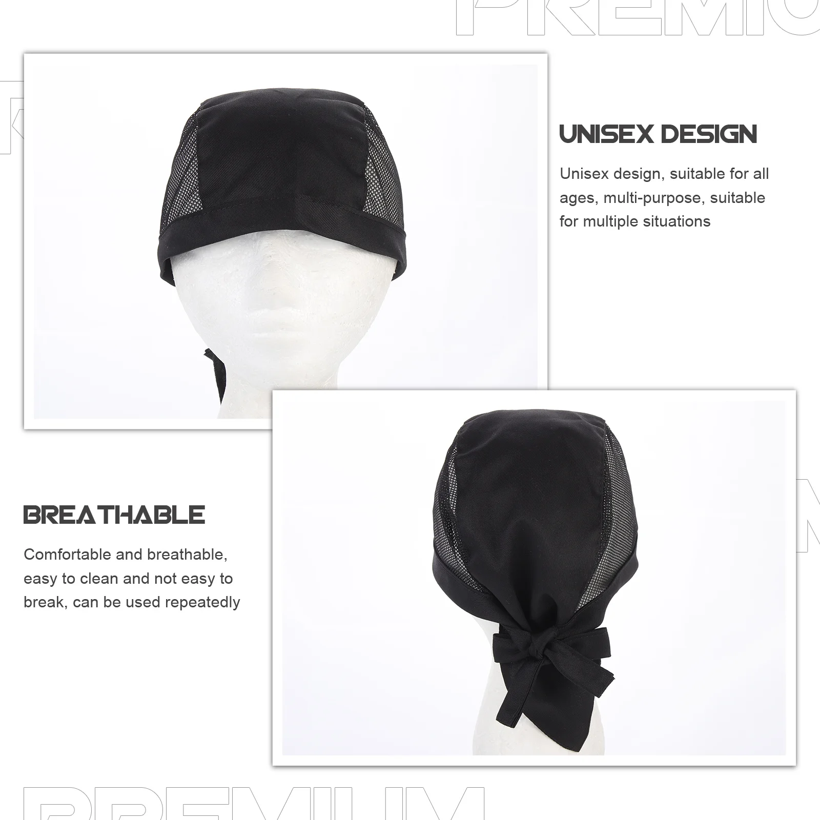 Chef-werkhoed Unisex Premium Katoen Verstelbare Ademende Keuken Kookmuts Geschikt voor Restaurant Catering Hotelgebruik