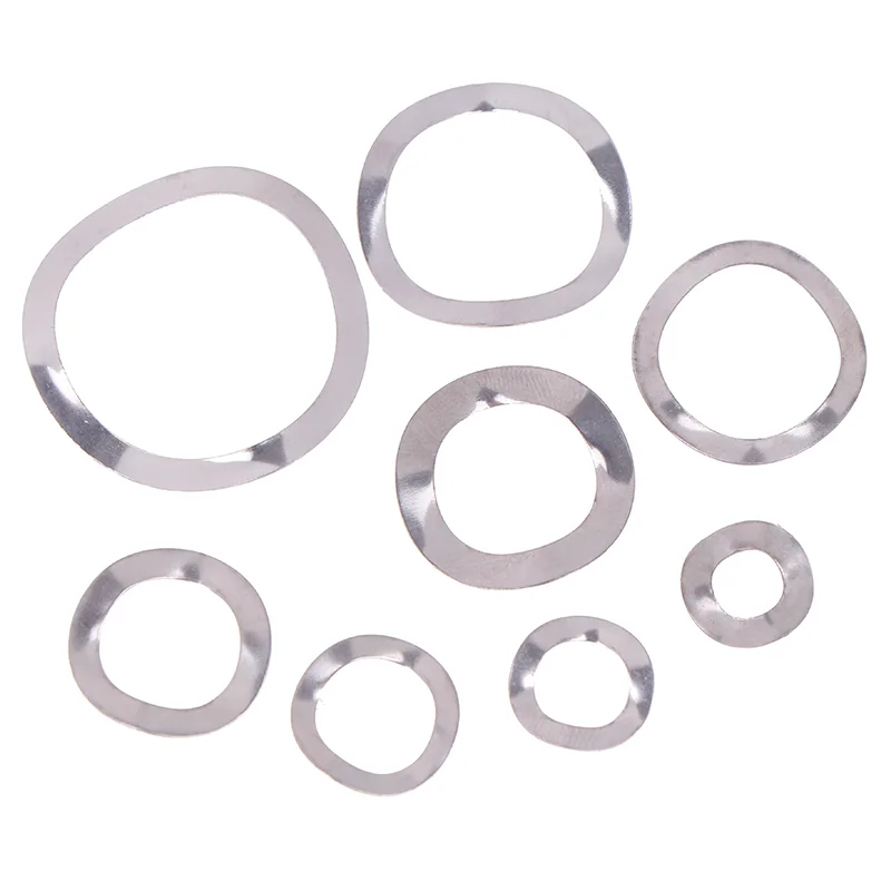 Ассортимент 100/50/20 шт. M6-M25 из нержавеющей стали 304, трехволновая пружинная шайба с гербом, прокладка для подшипниковых валов