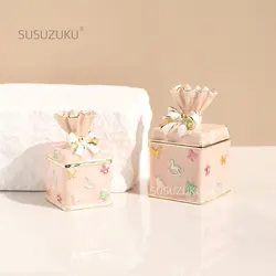Pink Candy Mini Jewelry Box Jewelry Storage Box For Rings Earrings Necklaces