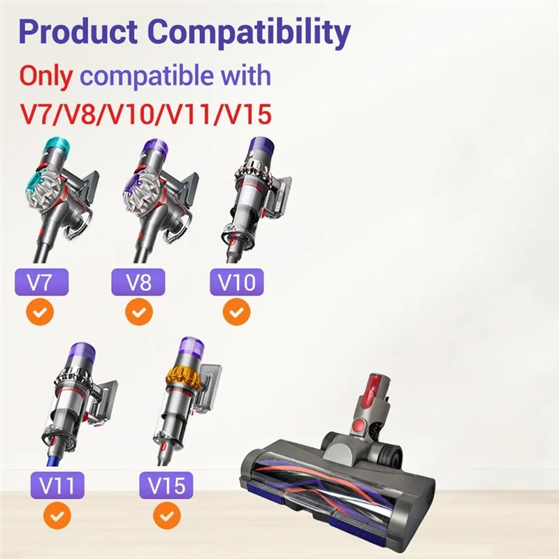 Cabezal de accionamiento directo A83G para accesorios de vacío Dyson V7 V8 V10 V11 V15 para accesorios de alfombras de suelo de madera dura