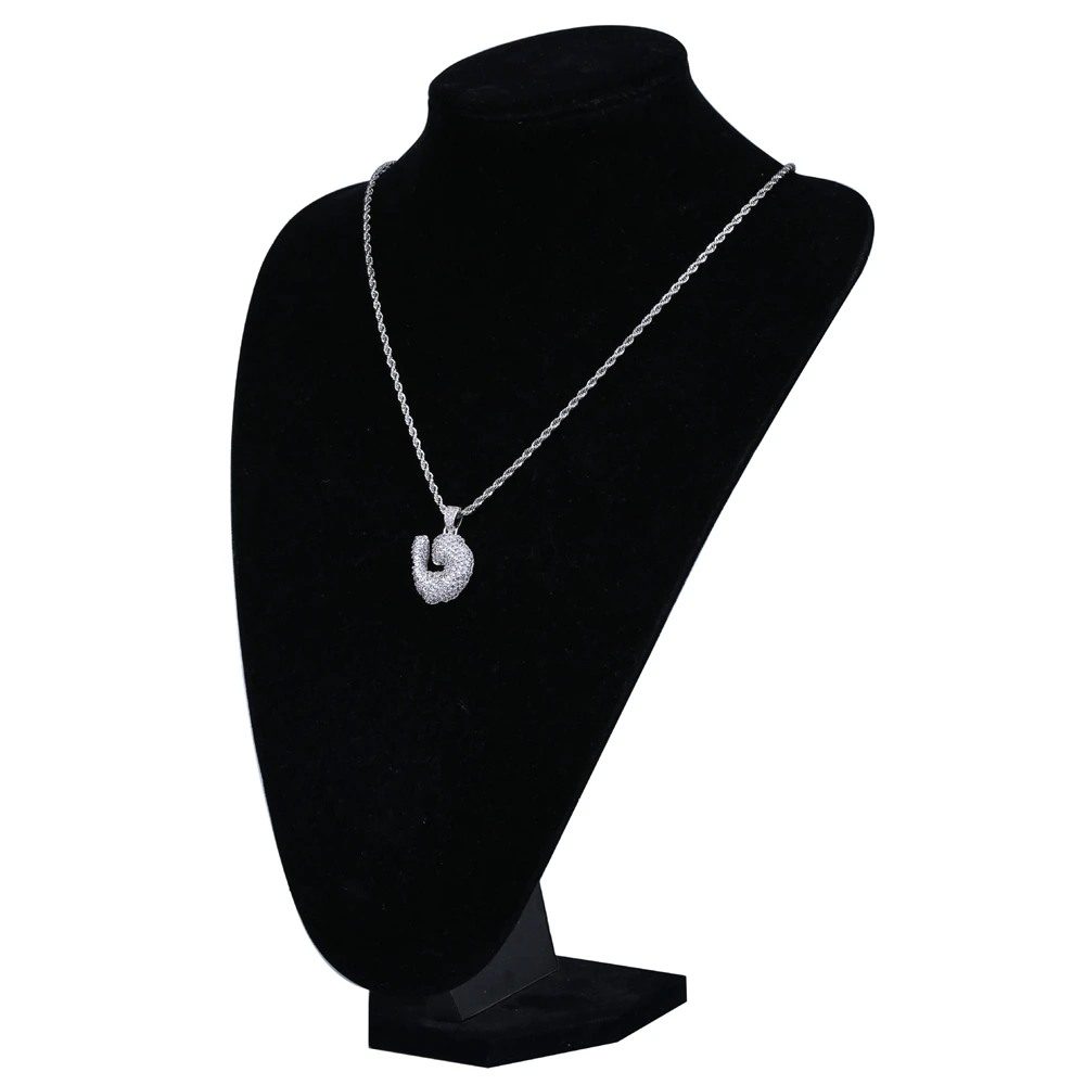 قلادة قلادة منتقي الروبيان، حرفة حفر كاملة من الزركون مرصعة بالنحاس، مجوهرات هيب هوب عصرية بسيطة للجنسين