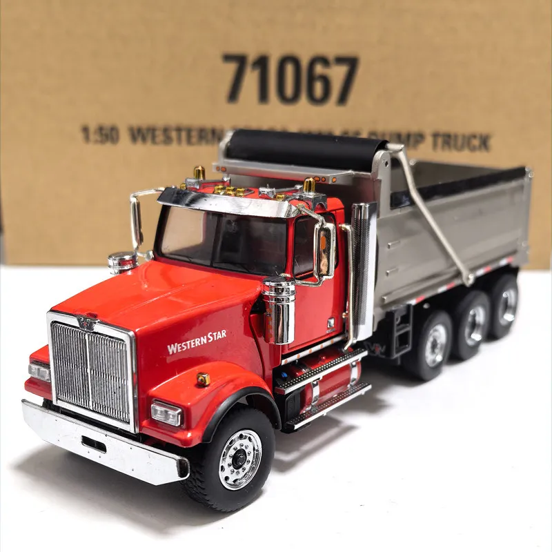 In stock:1:50 dump truck alloy die-cast miniature simulation car model, creative decorative item, festival gift