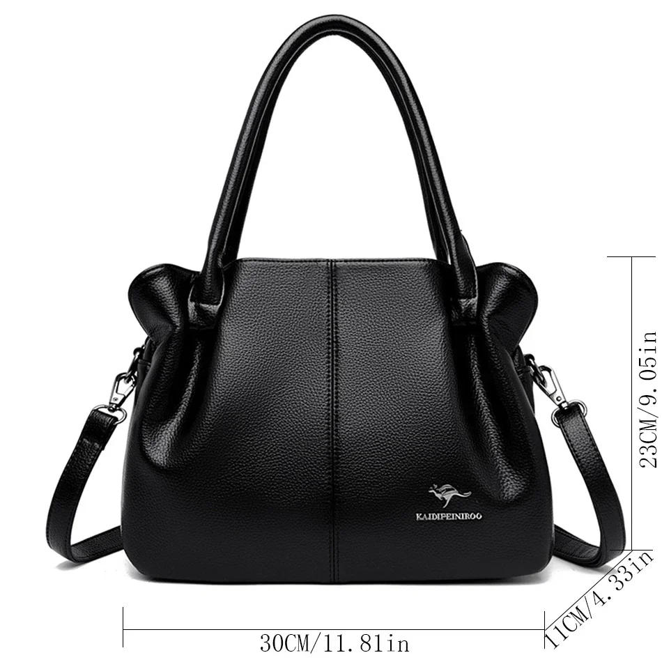 Luxury Handbags Women Bags Designer 3 Layers Leather Hand Bags Big Capacity Tote Bag for Women Vintage Top-handle Shoulder Bags