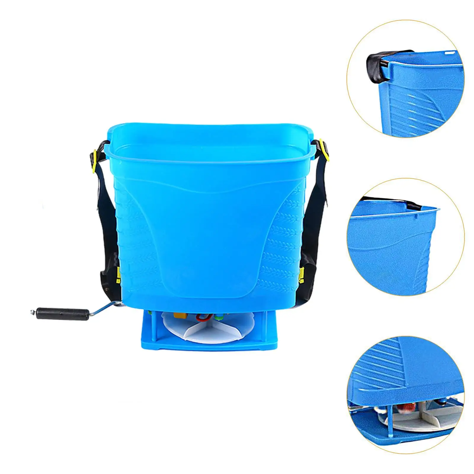 Manual Agricultural Spreader Labor Saving Hand Powered Fertilizer and Seed Sower for Field Cultivation