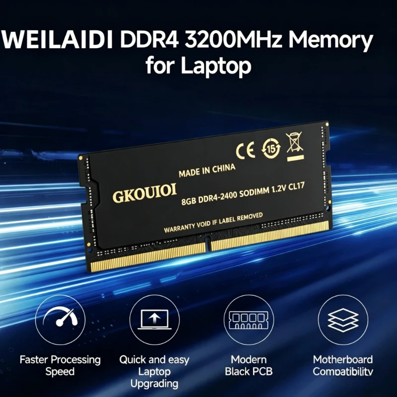 GKOUIOI DDR3 DDR4 Memory Ram SODIMM Laptop RAM 8GB 4GB 16GB  2133 2400 2666 3200Mhz Notebook Memoria Ram