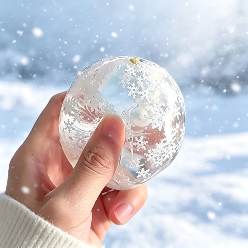 Squishy Winter Schnee-Maltoseball Weiches Fidget-Sensorikspielzeug für ADHS Autismus Langsam Zurückfederndes Quetschspielzeug für Erwachsene Weihnachtsgeschenk