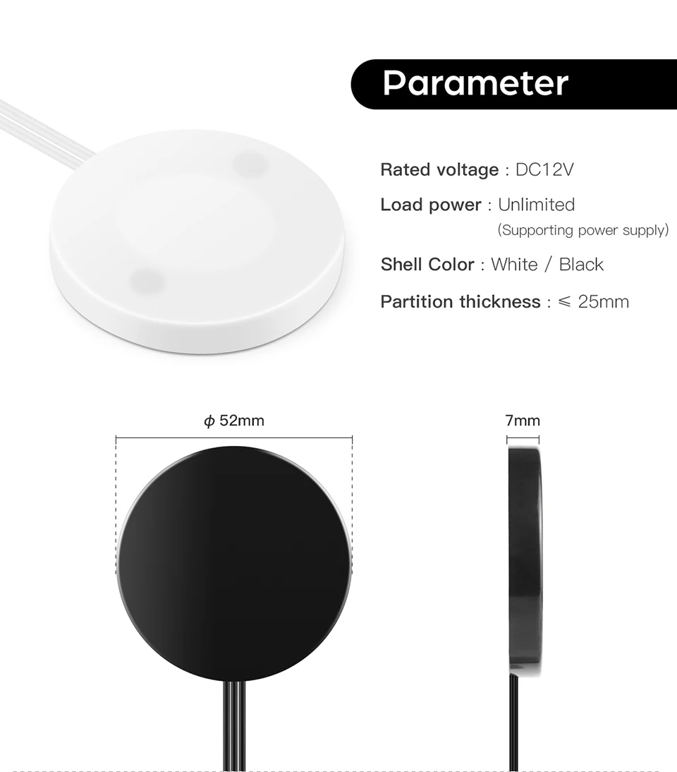 LED Dimmbare Touch Sweep Dimmer Sensor Durchdringung Schalter 12V 24V Holz Panel Touch Schalter für LED Streifen licht Bar Beleuchtung – Detail 2