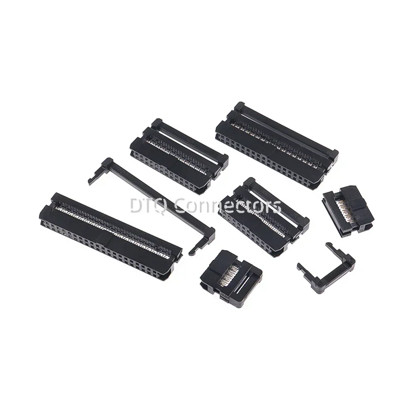 10pcs 2.0 2mm Pitch 2x3/4/5/6/7/8/10/12/13/15/17/20/25 Pin Idc Female Header Socket Connector For 1.0mm Flat Cable