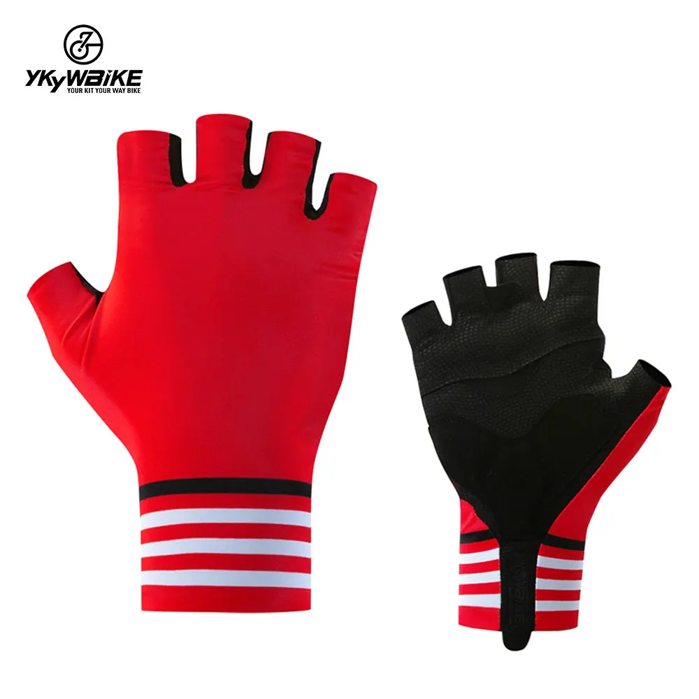 Ykywbike Cycling Men\'s Half Gloves Breathable Shockproof Cycling Gloves Fingerless Gloves Mtb Mountain Bicycle Gloves Sports