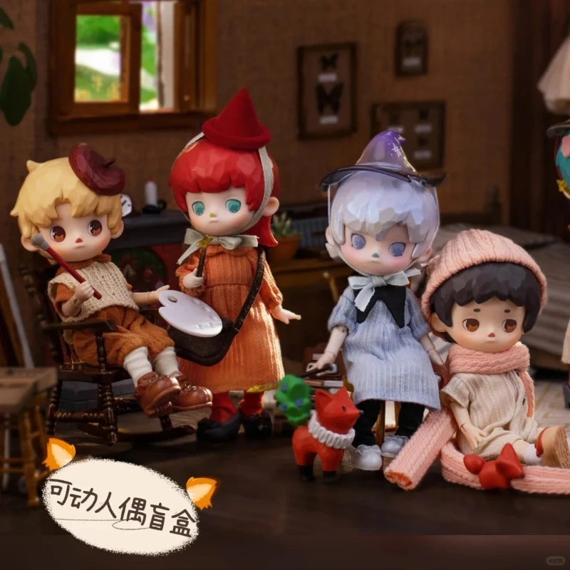 

Penny Box Puppet Series слепая коробка 1/12bjd Художник и маленькая ведьма Фигурка Модель Куклы Mystery Box Ожиданные подарки