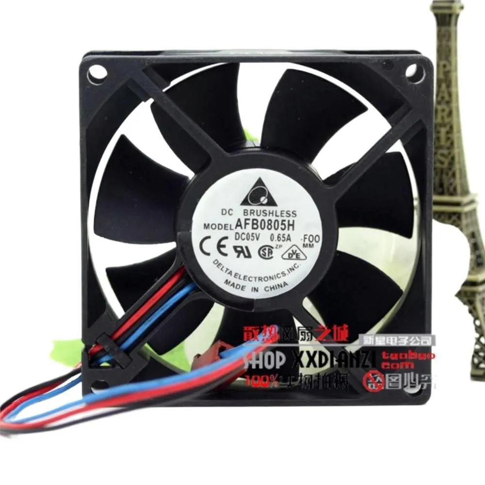 

1PCS for Delta AFB0805H 8025 5V 8CM Dual Ball-Bearing Axial Cooling Fan 35.31CFM 3000RPM Efficient Heat Dissipation
