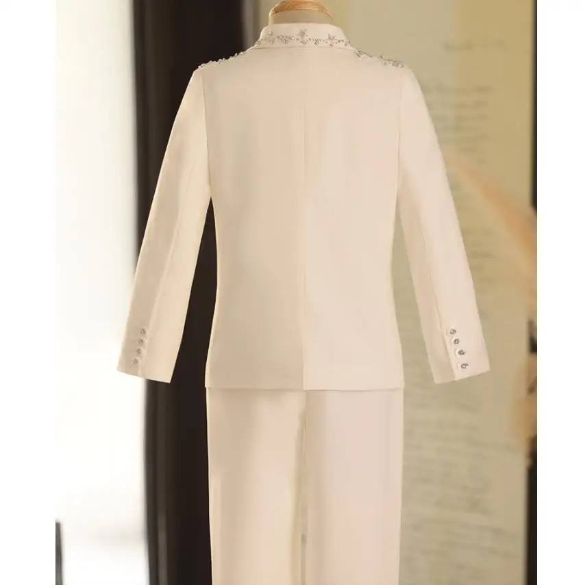 Direktverkauf ab Werk Kinderanzug-Set Maßgeschneiderte Größe und Farbe Jungen Blazer Anzug Hochzeit Bräutigam A3843 Kinder Formelle Anzüge – Detail 6