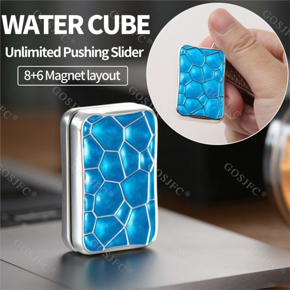 

Water Cube Unlimited Pushing Slider 8 + 6 Макет магнитов Непоседа игрушки для взрослых Push Slider Металлические антистрессовые игрушки