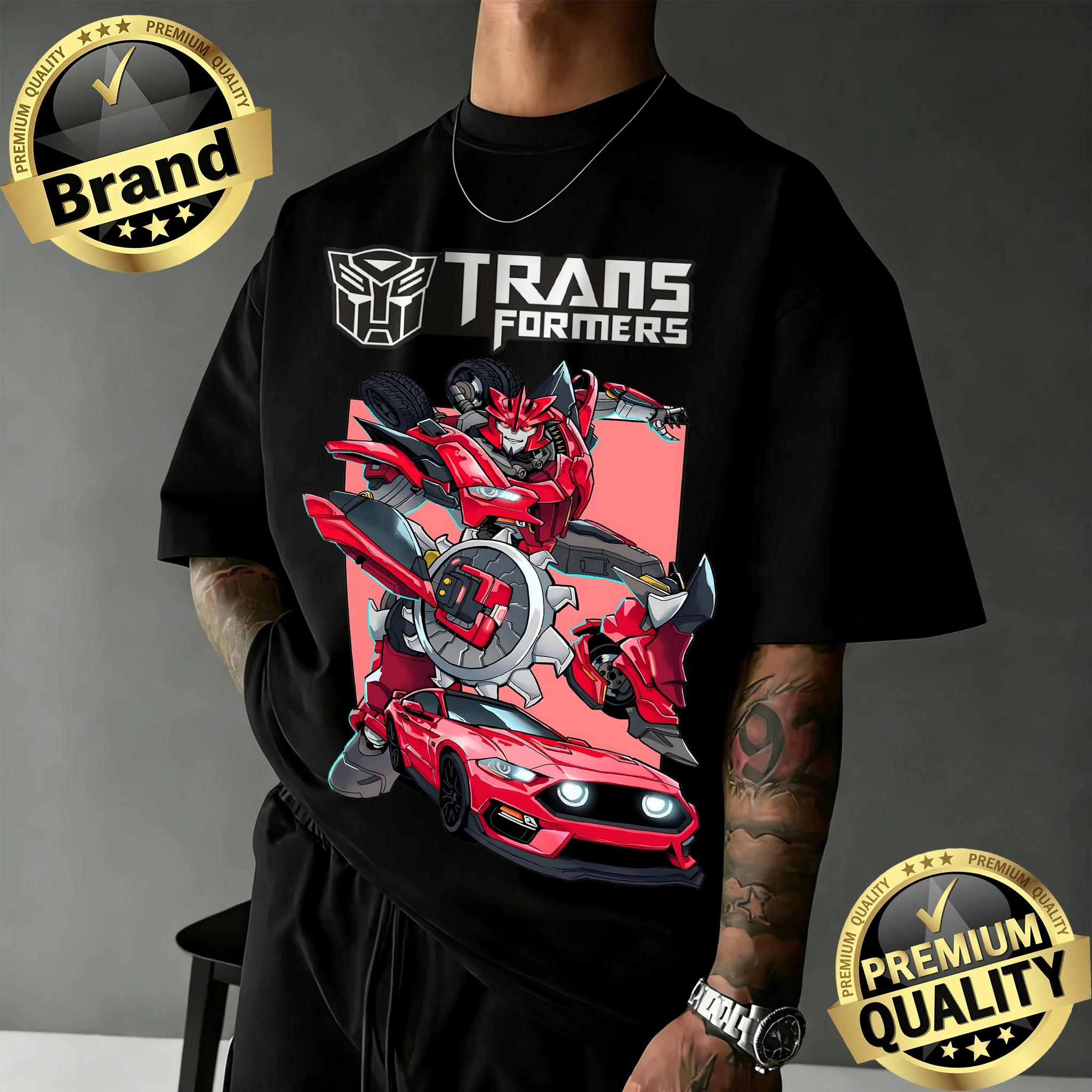 

2026 Hasbro Transformers Fortress Sideswipe Comfortable summer children's clothing T-shirt with good breathability