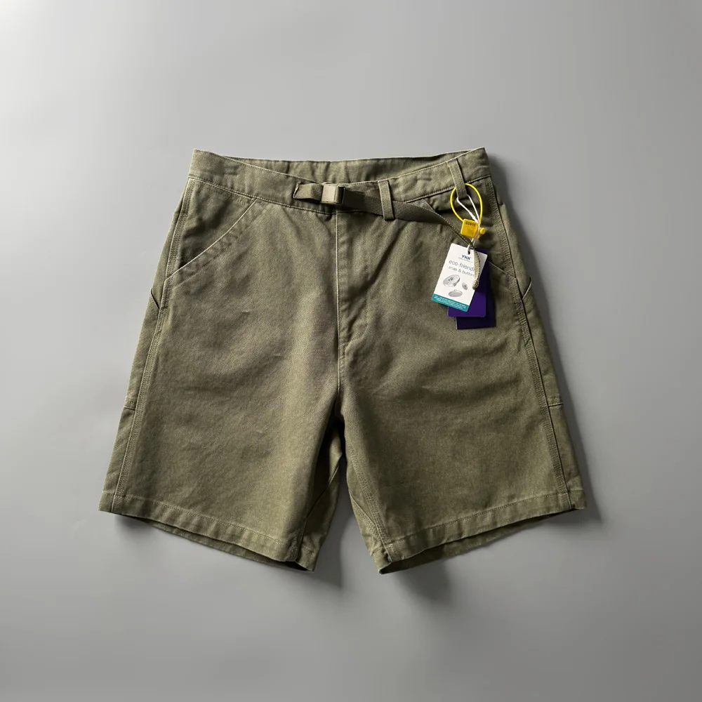 

Ретро-шорты в японском стиле из плотного канваса, свободного кроя, для работы, мужские повседневные, длиной до колена, молодежные, модные, летние