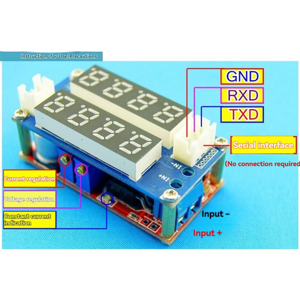 ABNJ 5A Adjustable Power CC Step-Down Charge Module LED Driver Voltmeter Ammeter Constant Current Constant Voltage