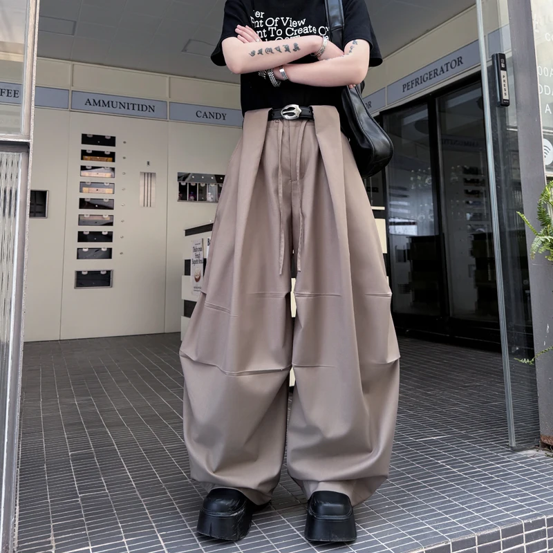 

Брюки-парашюты TANGZ STUDIO American Sle с широкими штанинами, немнущиеся, свободного кроя, повседневные, длинные, для мужчин и женщин