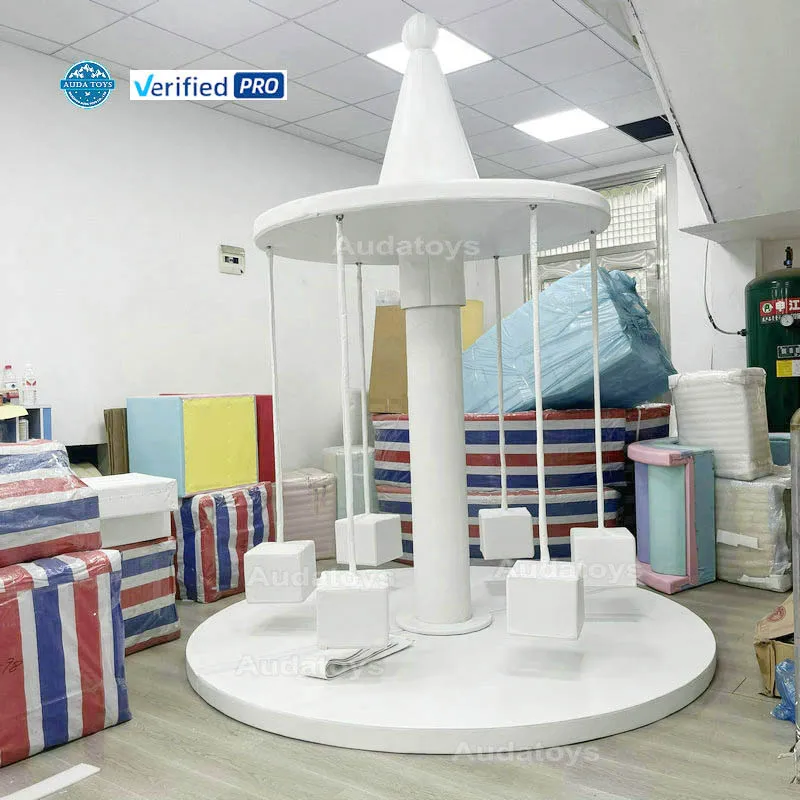 Carnival Carousel PVC Tree Soft Play Kids Electric Rotating Indoor Merry-Go-Round For Home Shopping Mall Amusement Park Rotating