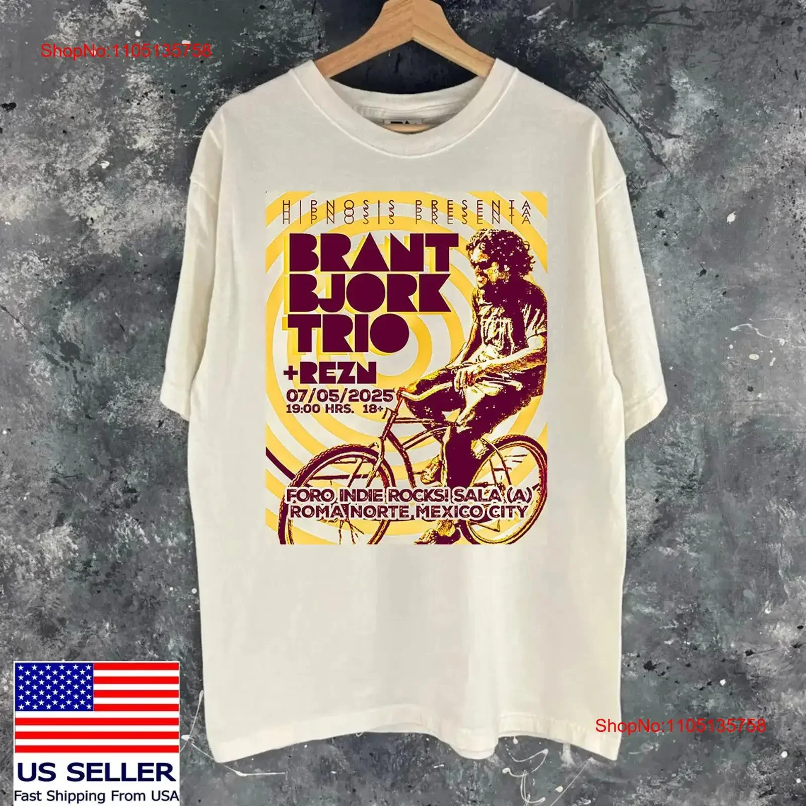 BRANT BJORK TRIO Live At Foro Indie Rocks T Shirt Full Size S 5XL vintage Washed graphic Comfortable Breathable homme