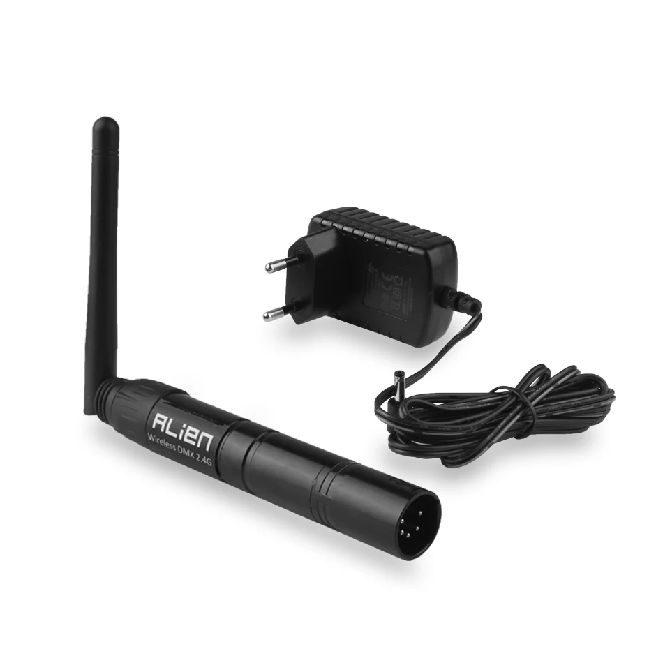 Imagem -06 - Alien-dmx Transmissor e Receptor sem Fio Controlador Dfi Pinos Xlr Dmx512 Sinal para Palco Par Cabeça Móvel Luzes Laser Din 2.4g