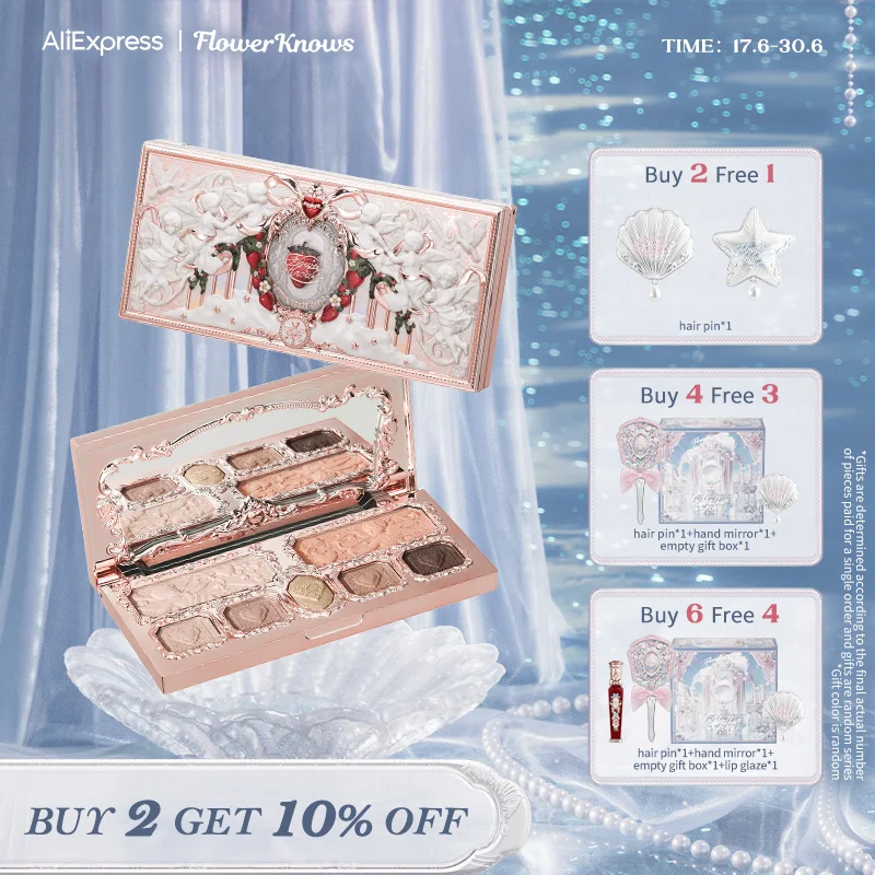 

Flower Knows Strawberry Cupid Collection Make-up Palette 14g pink Eyeshadow/Blush/Highlighter