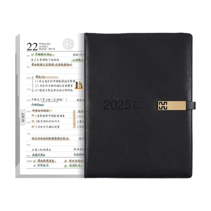 2025 Academic Planner Notebook ลงวันที่แผ่นสำหรับครูนักเรียน Planning Dropship