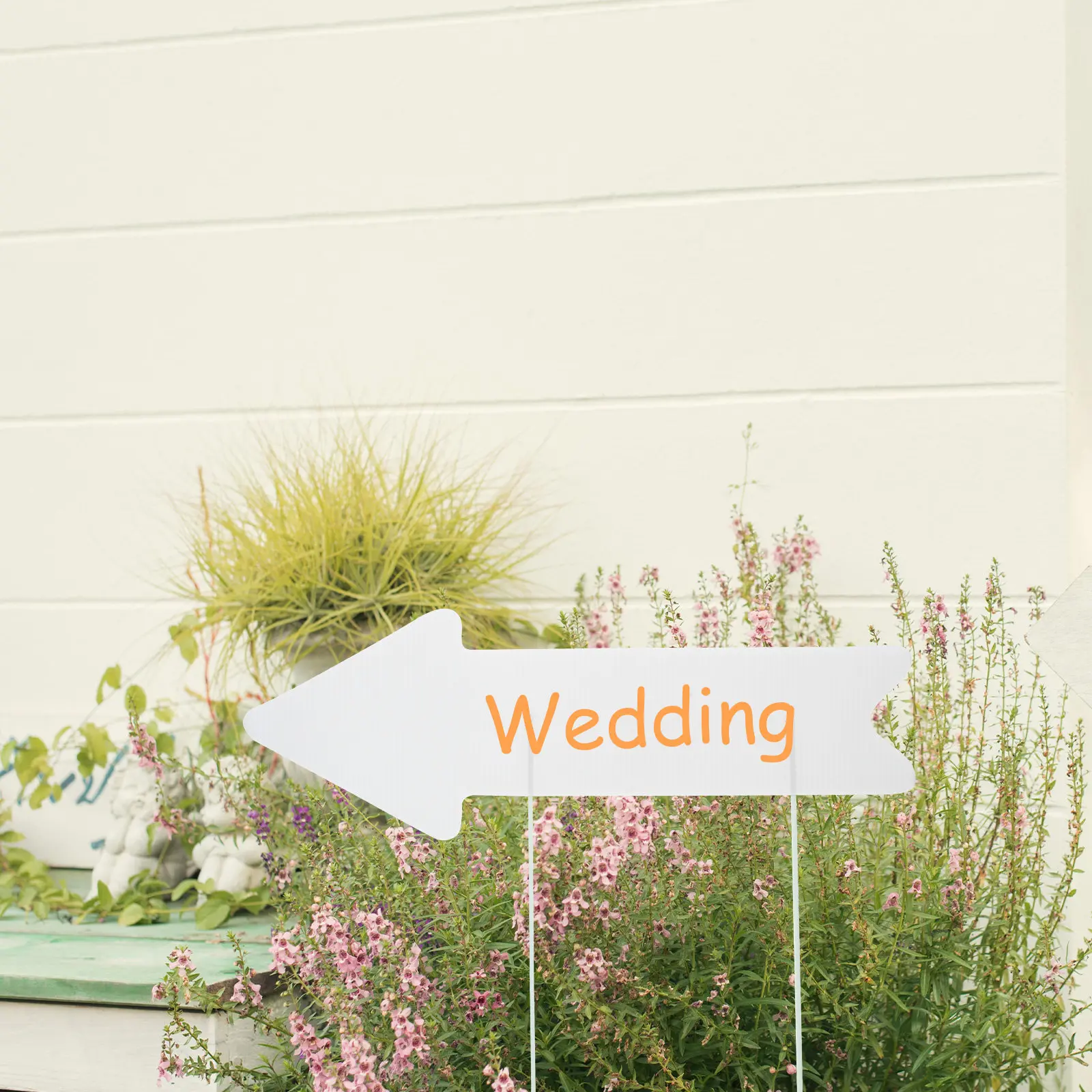 5Pcs Blank Yard Signs Sturdy Plastic DIY Lawn Sign Stakes Outdoor Business Political Messages Yard Signs with Stakes