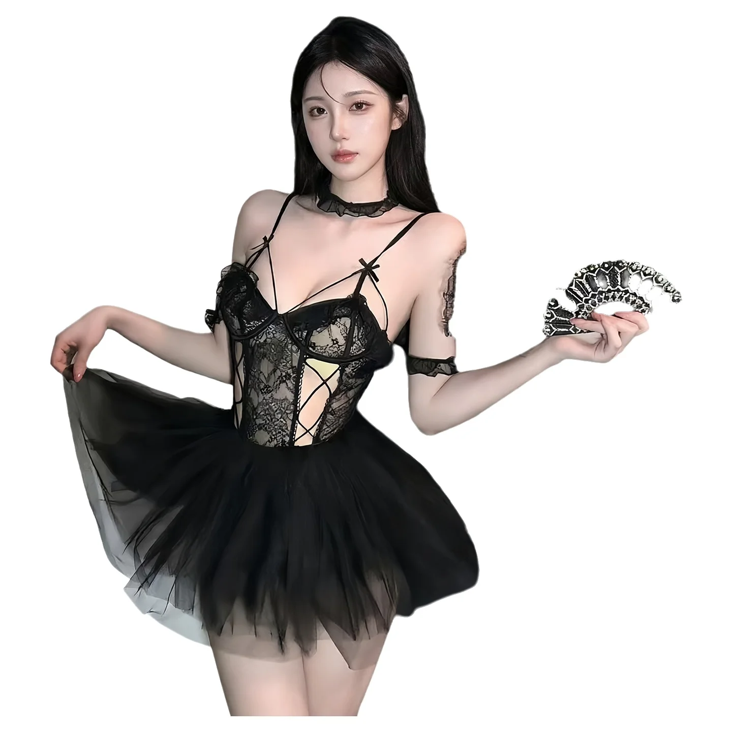 

Sweet And Flirty Sexy Lingerie Pure Desire Tutu Skirt High-end Sensual And Alluring Erotic Solid Color Dress For Woman Z2YQ