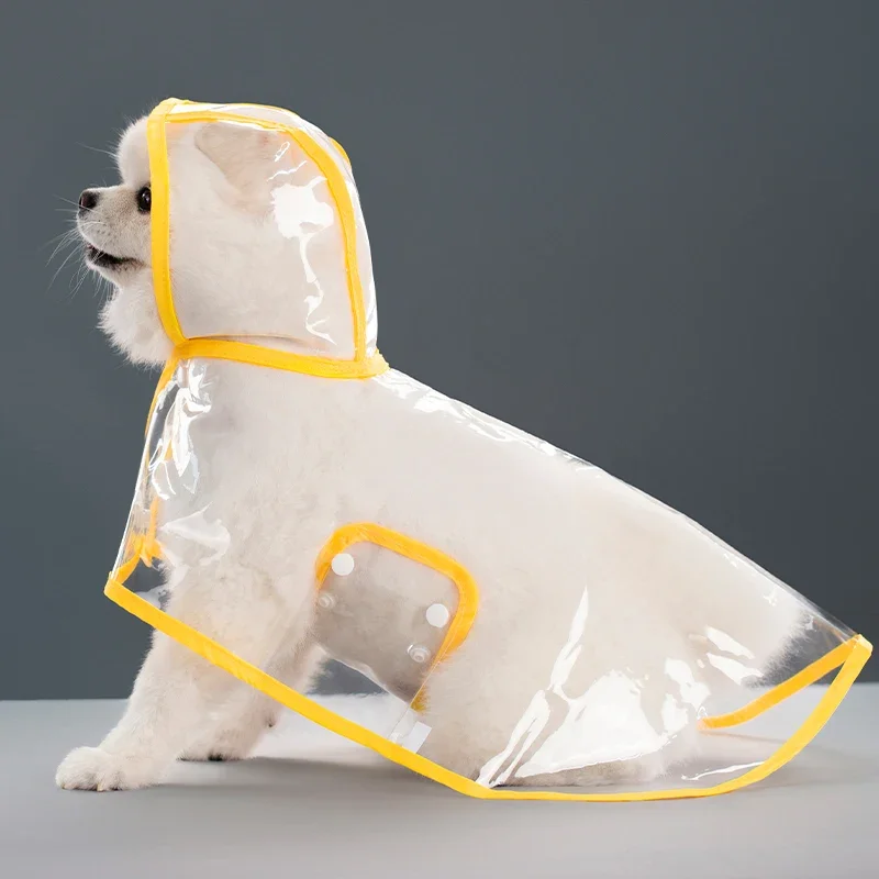 Waterproof Hooded Rain Jacket For Small Medium Dogs, Pet Clothes, Clear Plastic Dog Rain Poncho China Manufacturer