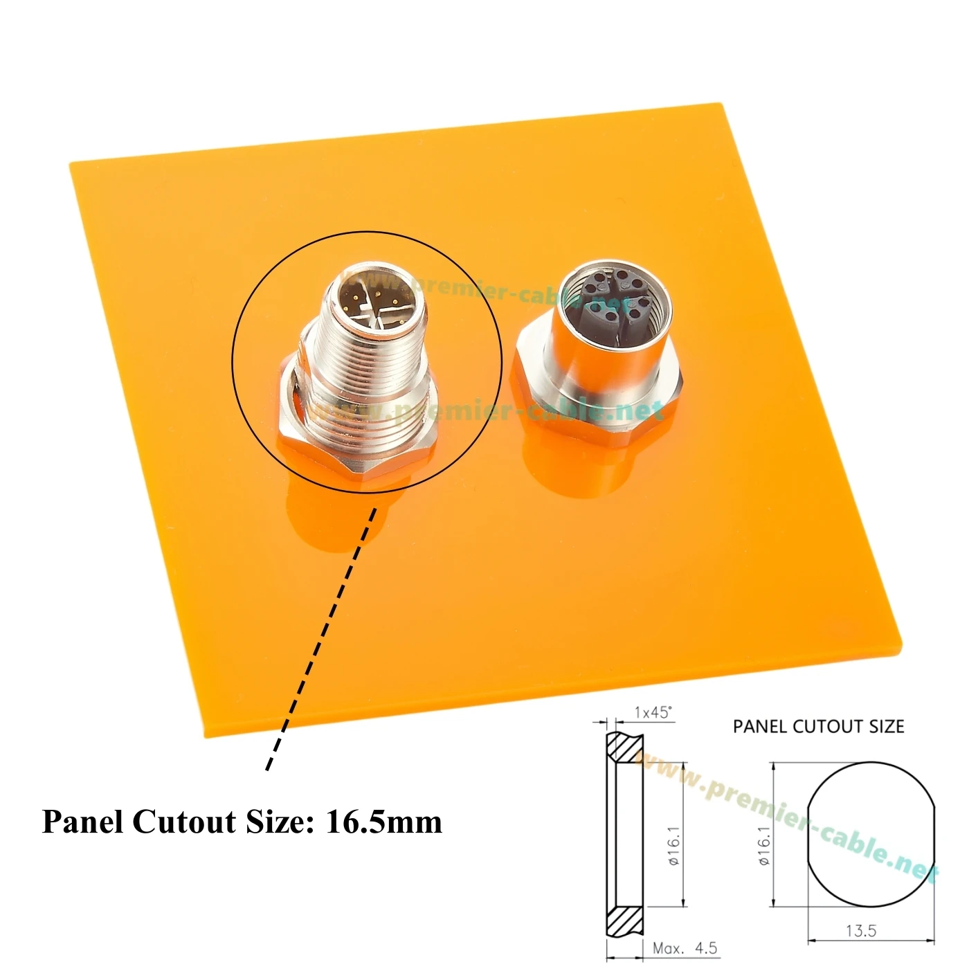 M12 X código 8 pines macho a hembra mamparo conector Circular IP67 blindado 10Gbps Cat6A Ethernet adaptador de montaje en Panel