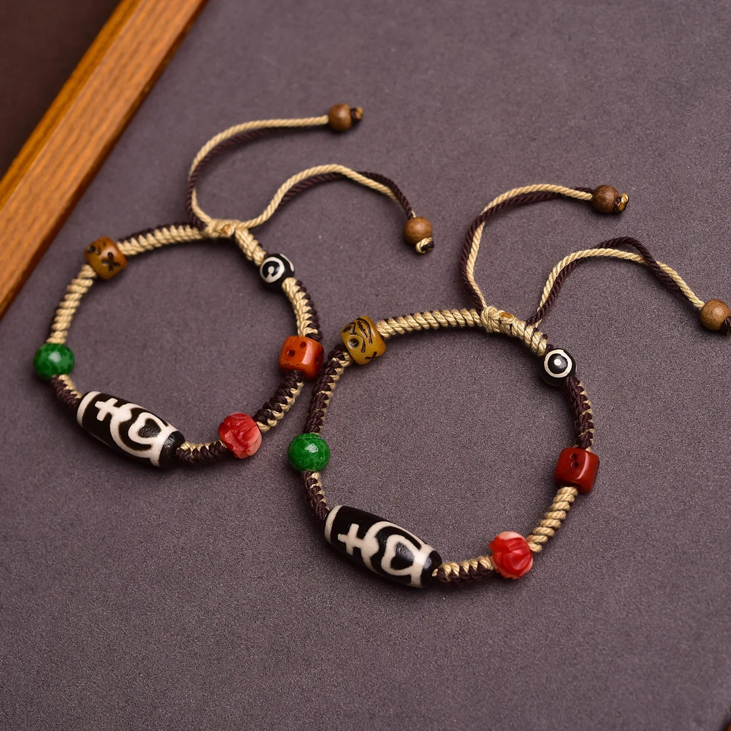 Handmade Tibetan Bracelet Agate Tianzhu Charm Rope Bracelet & Bangles Knots Unisex Good Lucky Bracelets for Woman Man Gift