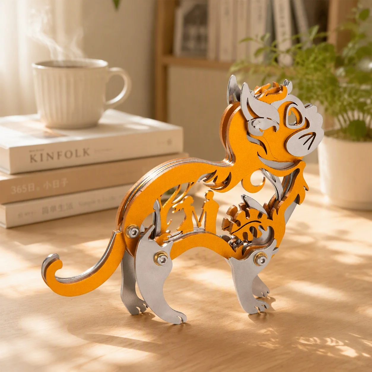 MOKR Dream Cat 3D Metallpuzzle Kinderspielzeug Denkspiel-Puzzles für Erwachsene DIY Montagemodelle Geburtstagsgeschenke Bildung