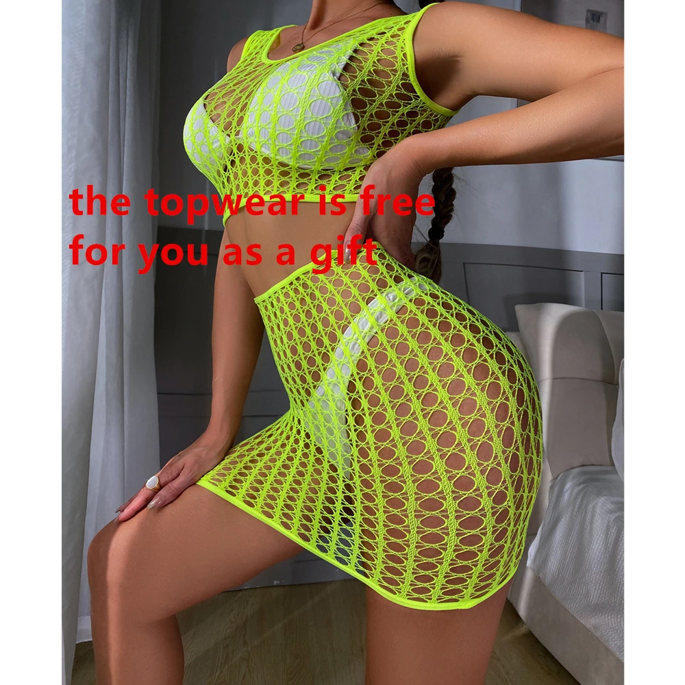 Micro Mini See Through Sexy Nightclub Women Hip Skirt Female Transparent Hollow Neat Buttocks Mesh Porn Allure Ultrashort Skirts