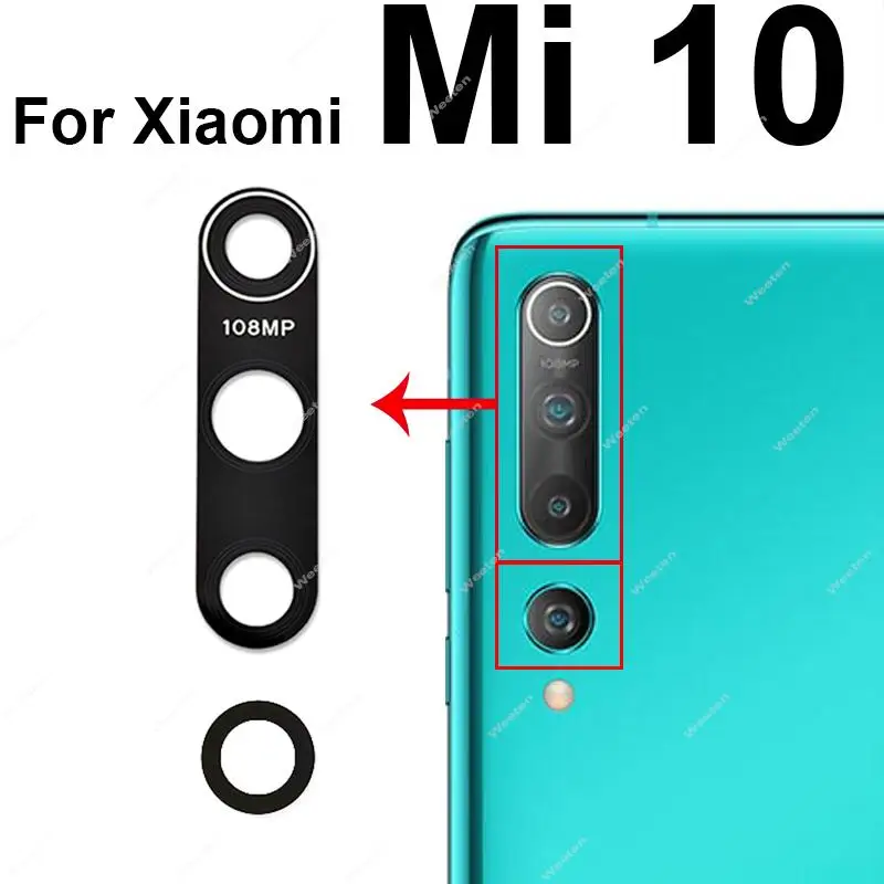 Rear Back Camera Glass Lens Adhesive Sticker For Xiaomi Mi 10 Pro Ultra Lite 10T Lite 10S 10i Mi Note10 Note 10 Pro 5G