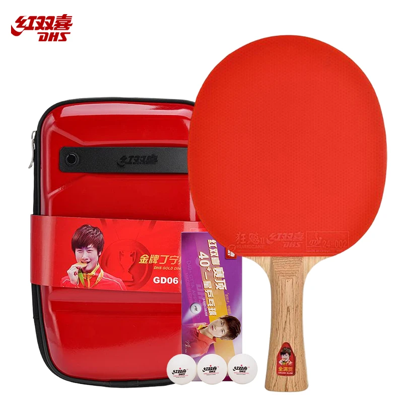 

DHS Hurricane II GOLD DINGNING Table Tennis Blade Original Professional 5 Wood 2 ALC Offensive DHS Ping Pong Racket Bat Paddle