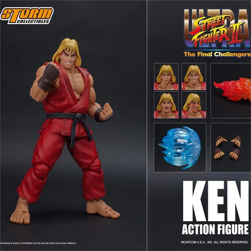 

In Stock 20cm Storm Toys Ultra Street Fighter Ken Masters 1/12 Action Figures Guile Model Statue Collectible Figures Toy Gifts