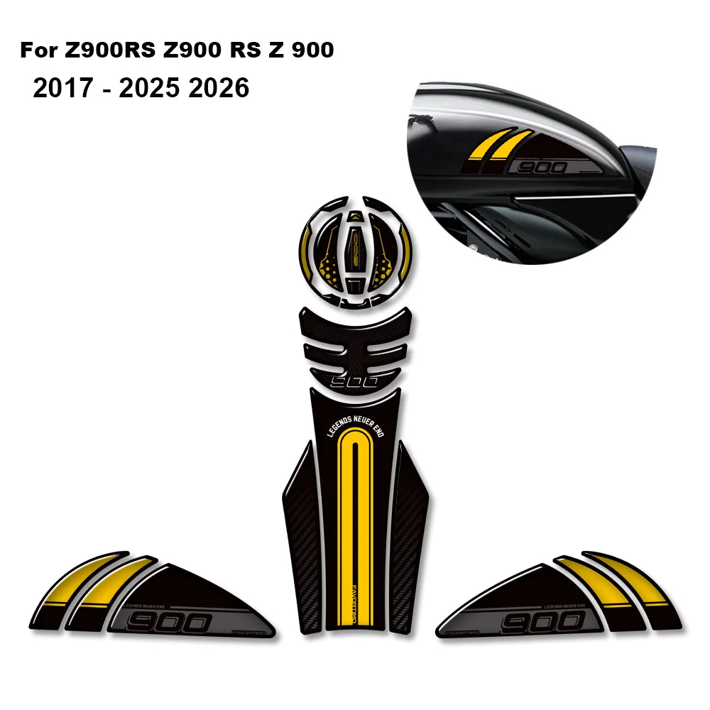 For Z900RS Z900 RS Z 900 Cafe SE ABS Motorcycle Accessories Tank Pad Side Fuel Kit Fairing Fender Stickers 2017 - 2026