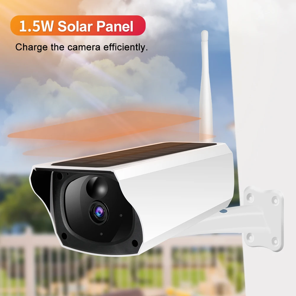 

2MP 1080P Wire-Free ICam+APP Solar Battery Power Outdoor Water-proof IP Bullet Camera Low Comsunption Home Security CCTV Monitor