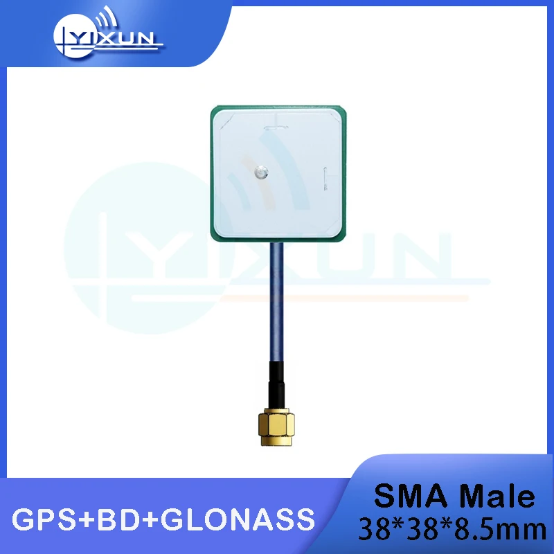 

GNSS Antenna GPS BD GLONASS Ceramic Positionin Built-in Active Secondary Amplification Filter 42dbi Gain SMA Male Connector