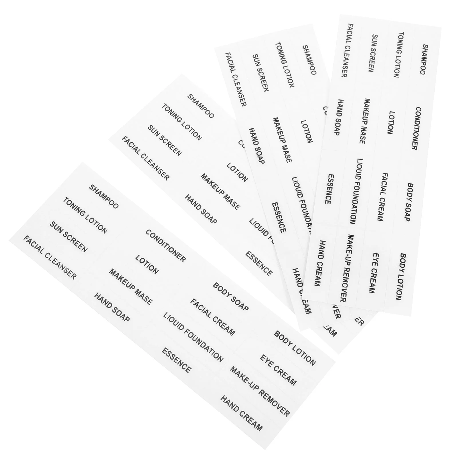 10 Pcs Cosmetics Labels Waterproof Stickers Dispenser Travel Hand for Bottle Shampoo
