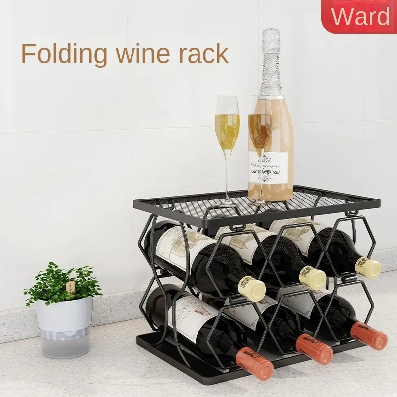 

Simple and Luxurious Red Wine Storage Rack, No Installation Required, Home Desktop Wine Bottle Storage Rack