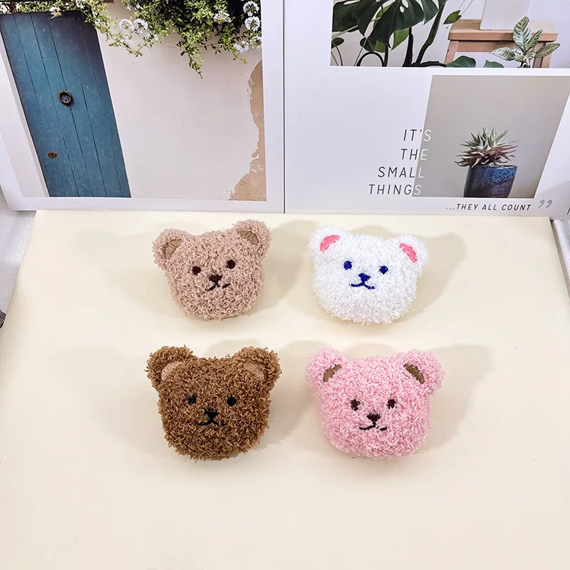 Kawaii Cartoon Cute Plush Teddy Bear Doll Brooch and Pin Animal Teddy Bear Doll Decoration Pin for Bag Backpack Christmas Gift