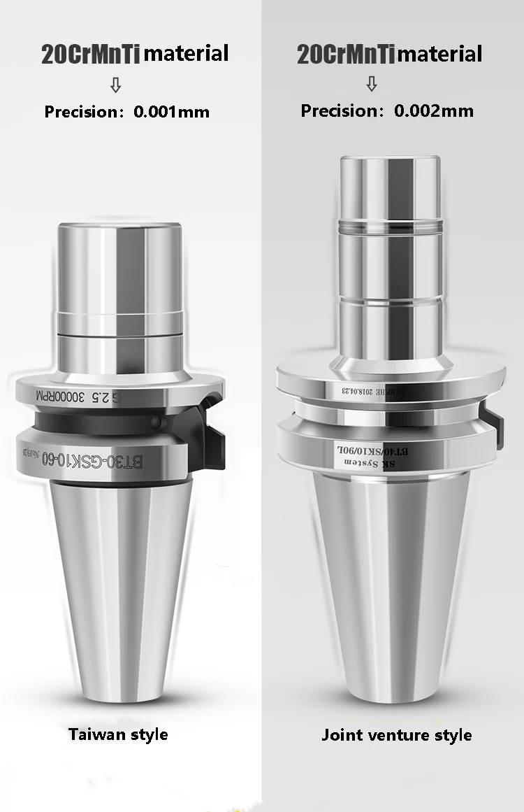ALÉM CNC Spindle Tool, fresa, End Mill, alta precisão, BT30, BT40, BT30-GSK10-60, 60L, 90L, GSK Nut, GSK10, GSK16, SK10-2, SK16-2